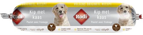 Rodi Korv med kyckling med ost för hund