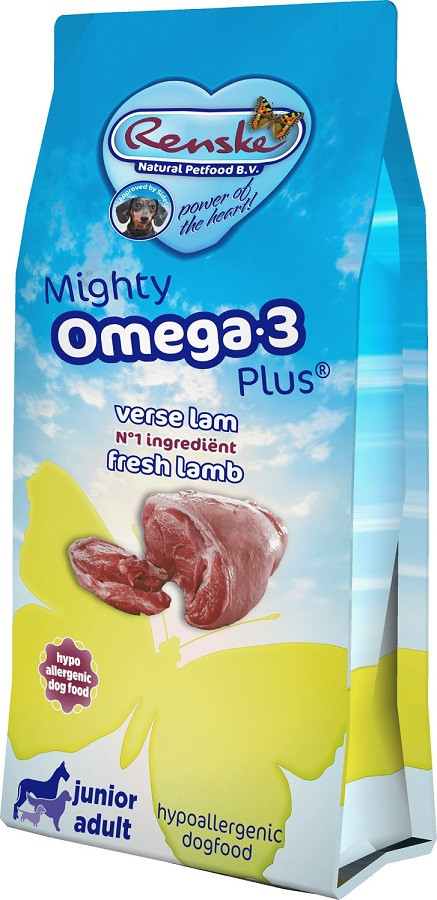 Renske Junior Adult Mighty Omega-3 Plus freshly prepared lamm och ris hundfoder