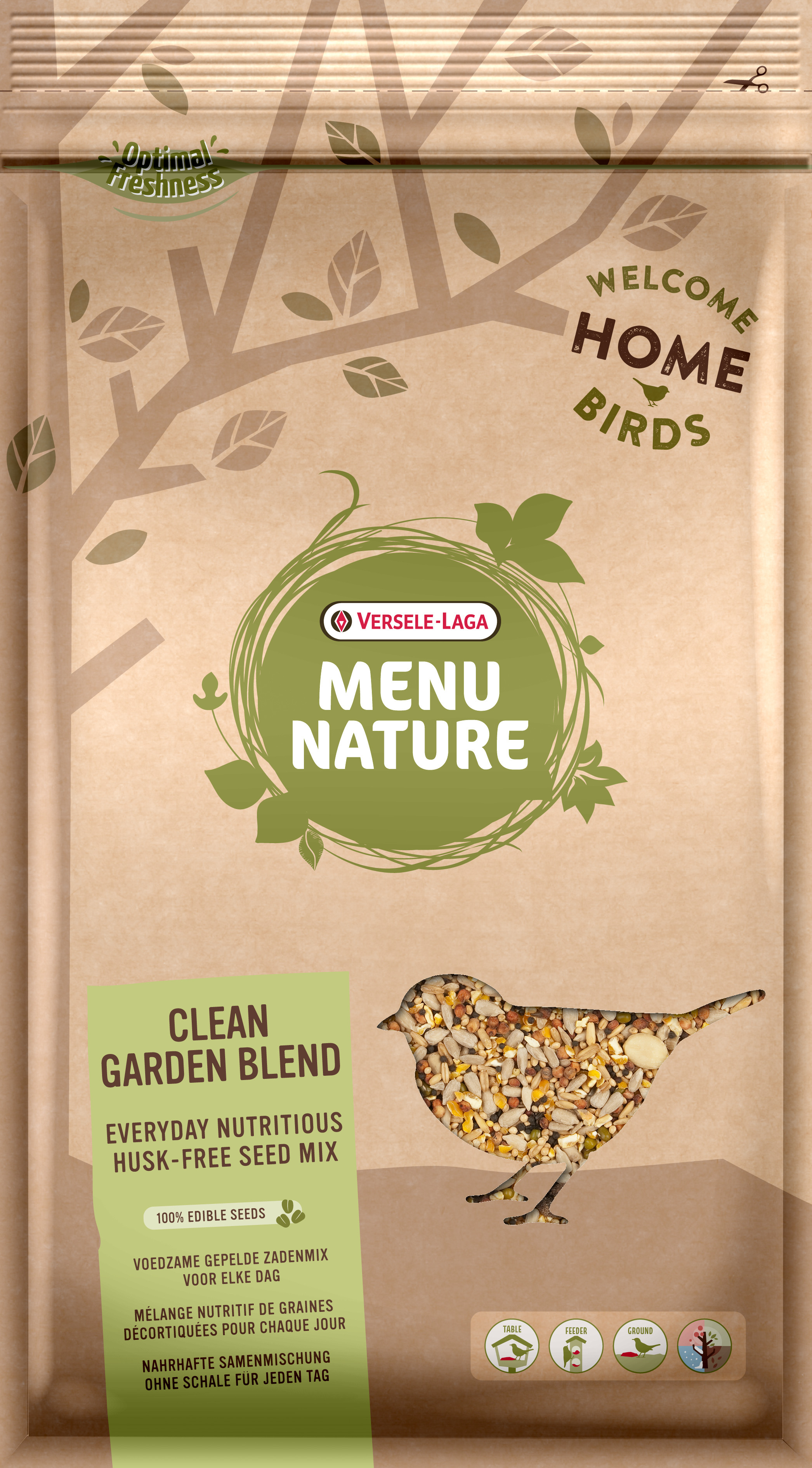 Versele-Laga Menu Nature Clean Garden Blend fröblandning ströfoder för vildfåglar