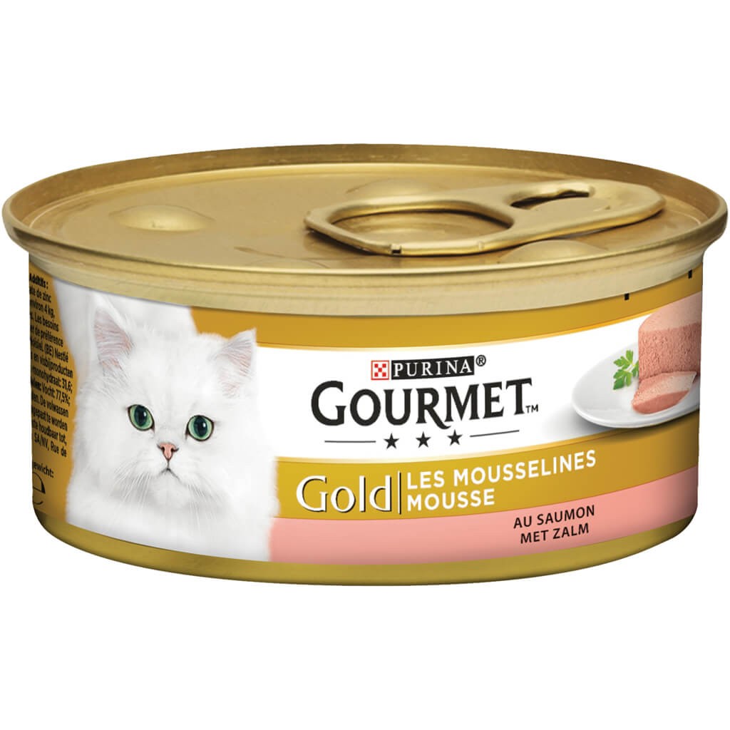 Gourmet Gold Mousse med lax våtfoder katt (85 g)