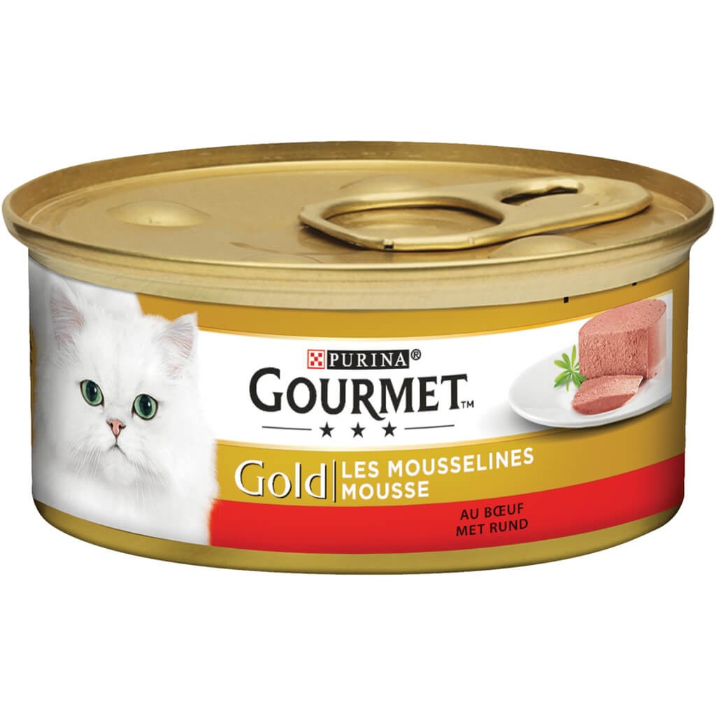 Gourmet Gold Mousse med nötkött våtfoder katt (85 g)