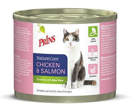 Prins NatureCare Kip & Zalm kattenvoer