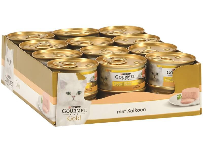 Gourmet Gold Mousse med kalkon våtfoder katt (85 g)