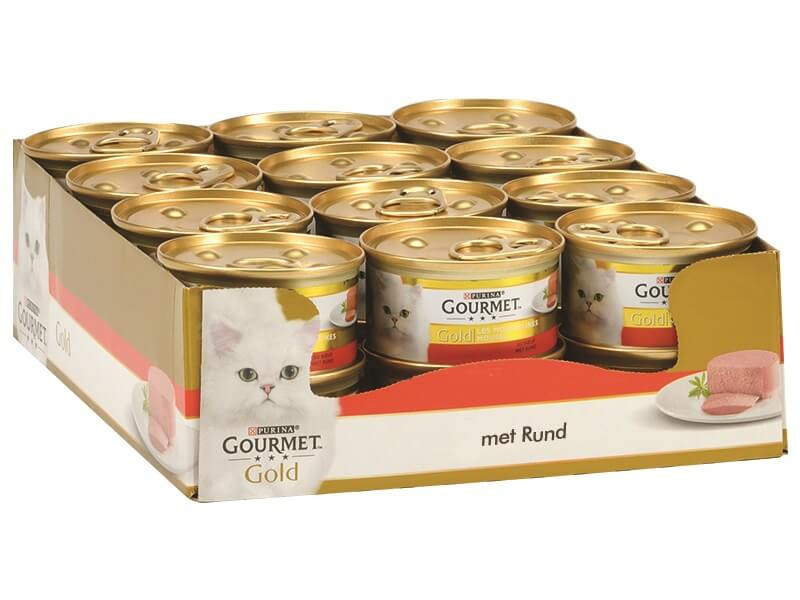 Gourmet Gold Mousse med nötkött våtfoder katt (85 g)