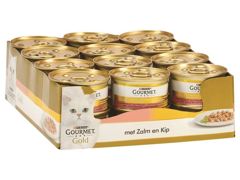 Gourmet Gold Brokjes in saus Zalm en Kip