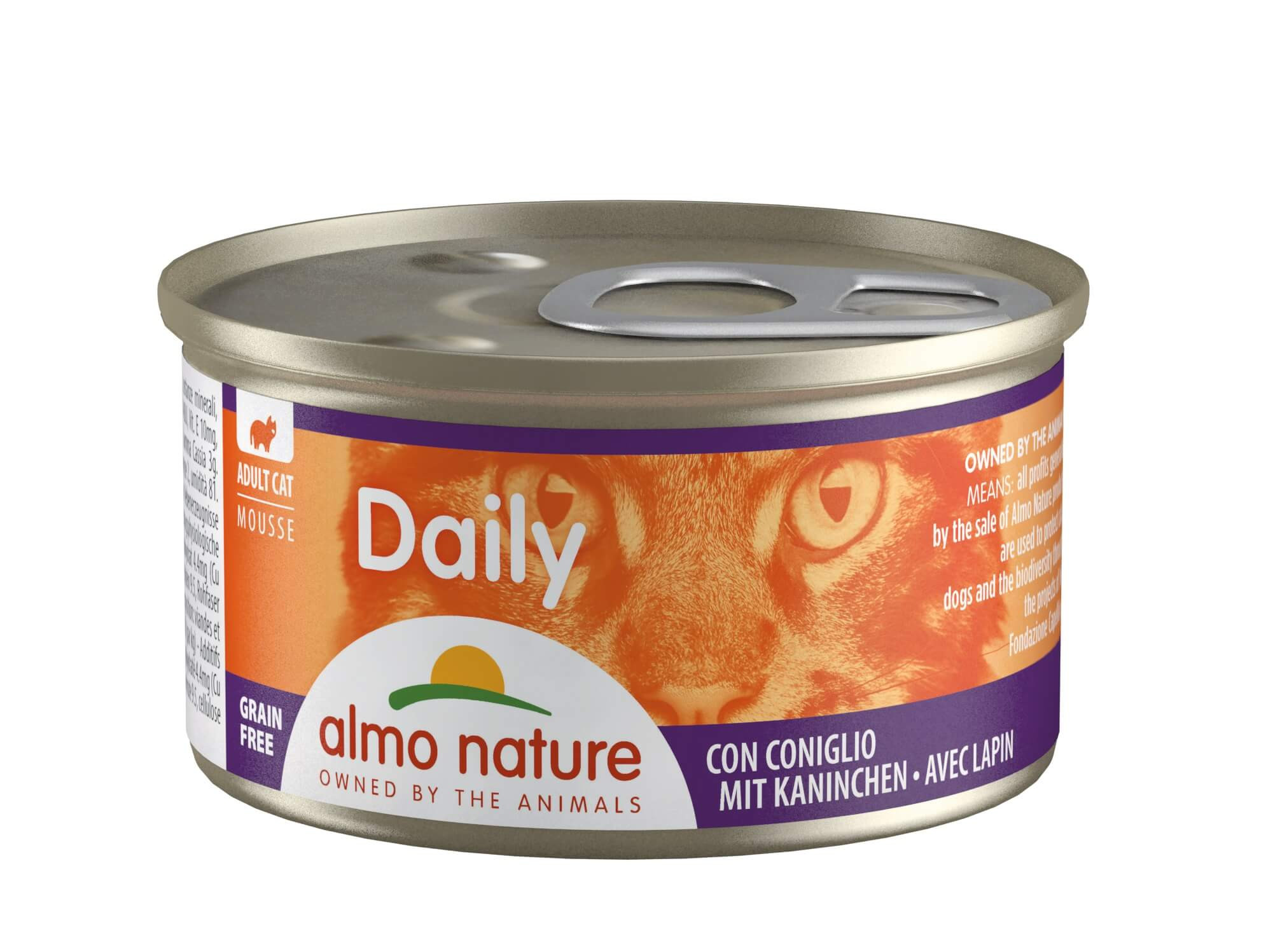 Almo Nature Daily Mousse med kanin våtfoder katt (85 g)