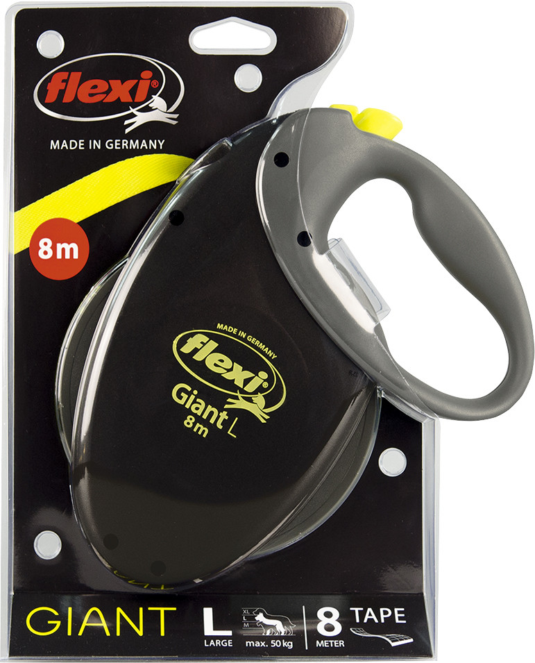 Flexi Giant Neon L Tape rullkoppel 8 meter