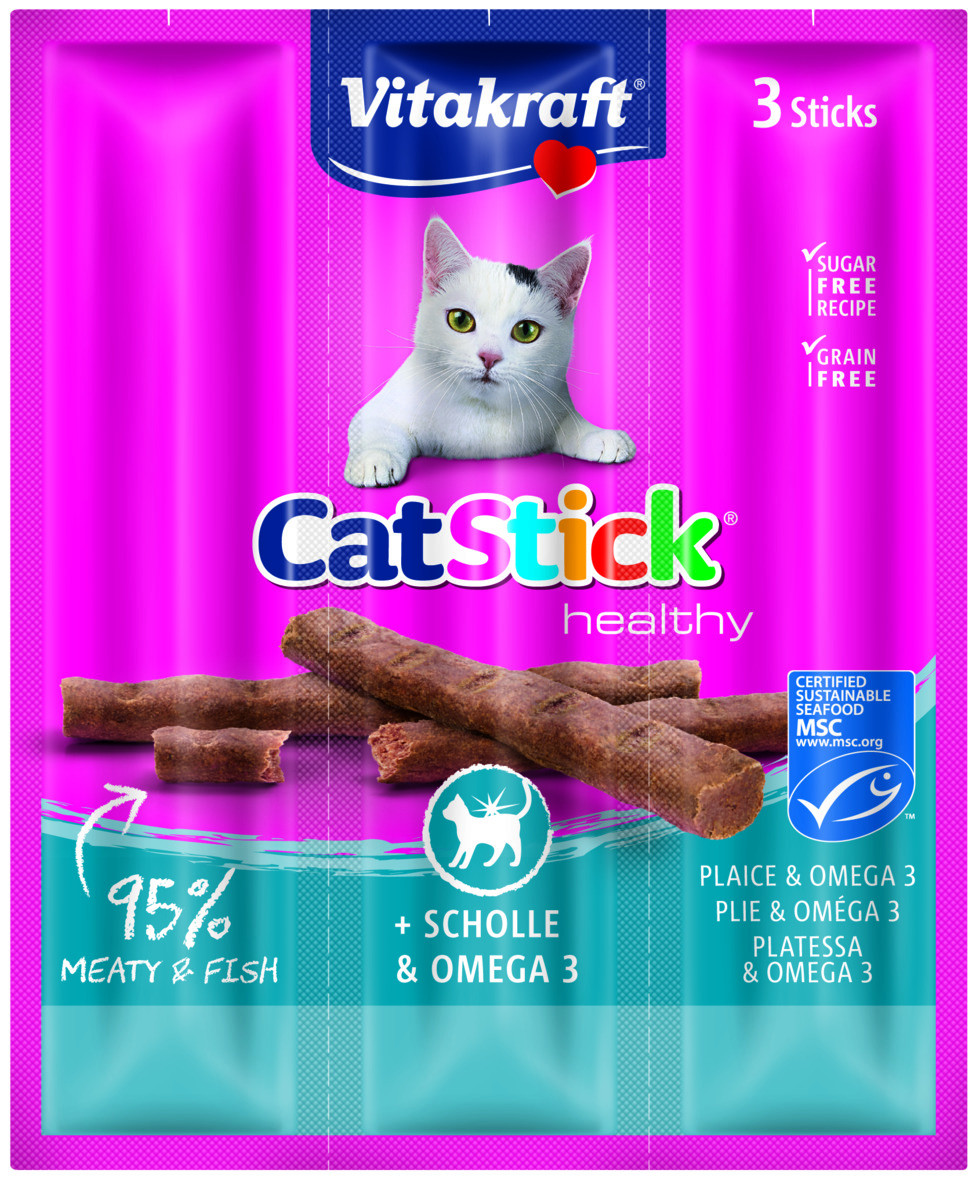 Vitakraft Catstick Healthy med rödspätta och omega-3 kattgodis