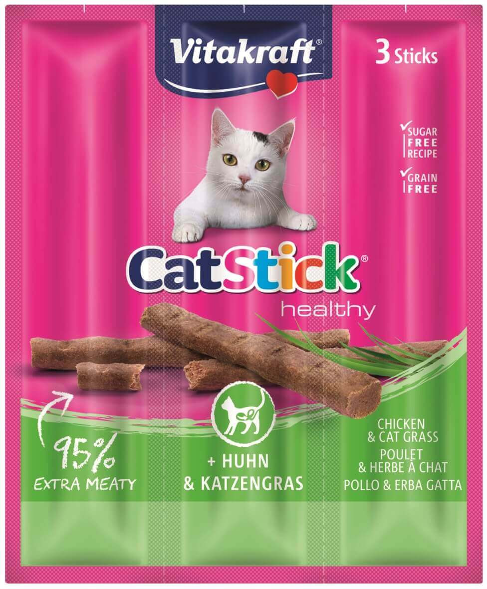 Vitakraft Catstick Healthy med kyckling och kattgräs kattgodis