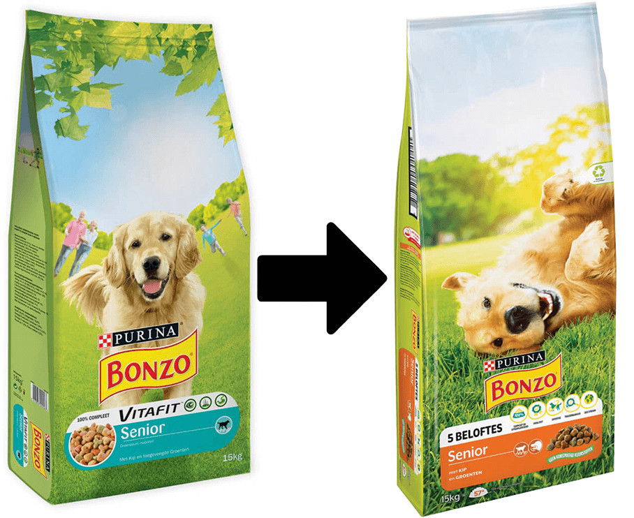 Purina Bonzo (Friskies) Senior med kyckling och grönsaker hundfoder