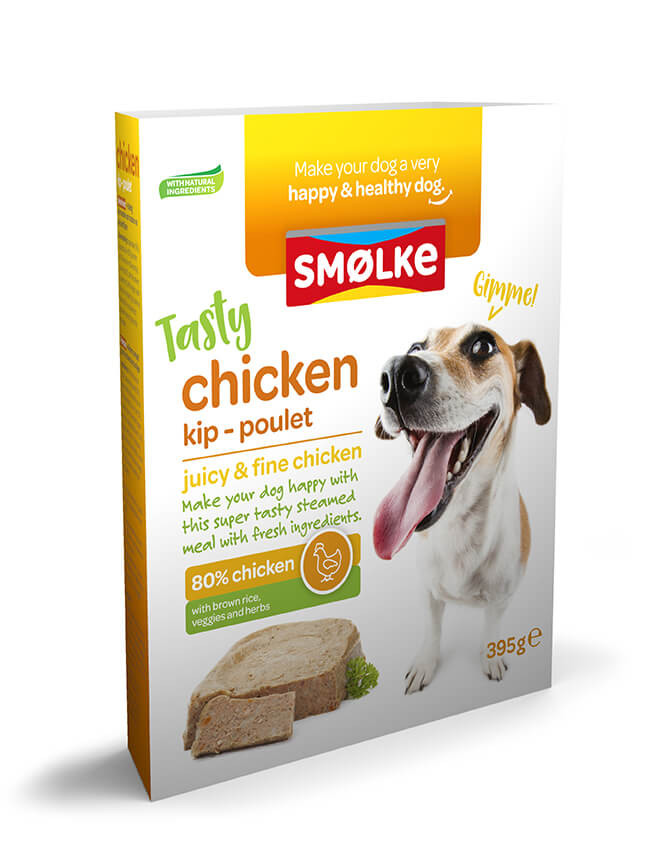 Smølke Tasty Chicken vers gestoomde kip nat hondenvoer