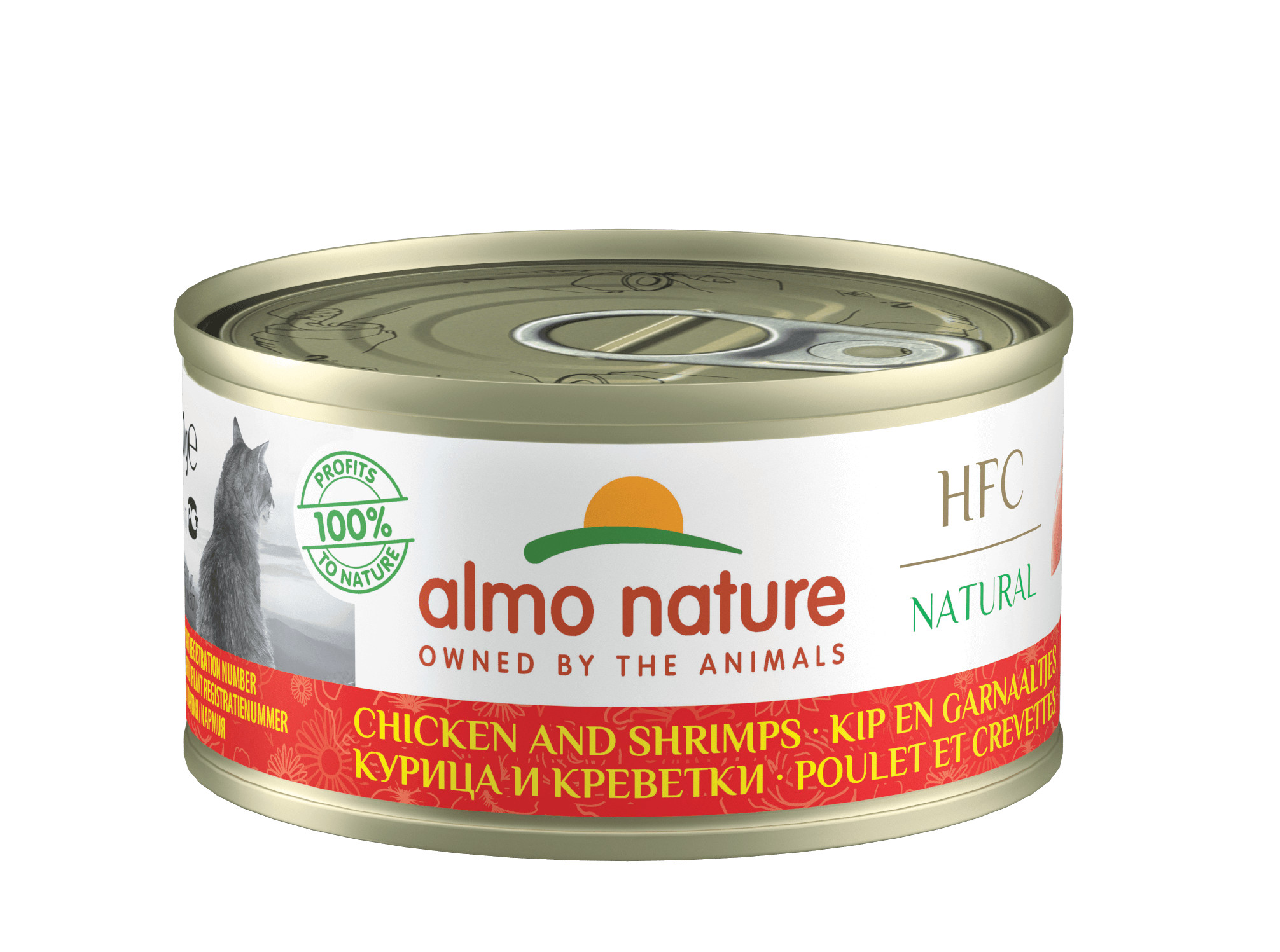 Almo Nature HFC Natural kyckling med räkor våtfoder katt (70 g)