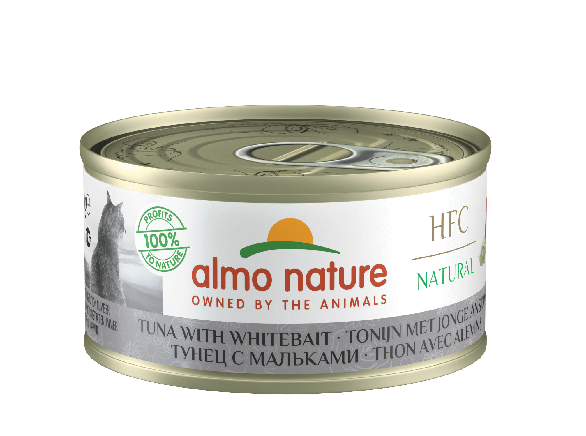 Almo Nature HFC Natural tonfisk med ung ansjovis våtfoder katt (70 g)