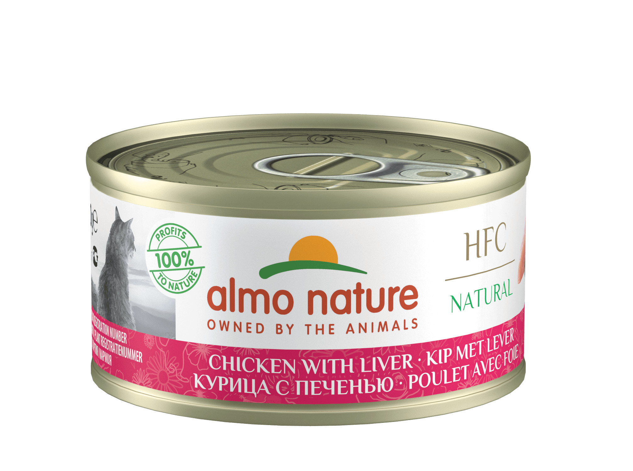 Almo Nature HFC Natural kyckling med lever våtfoder katt (70 g)