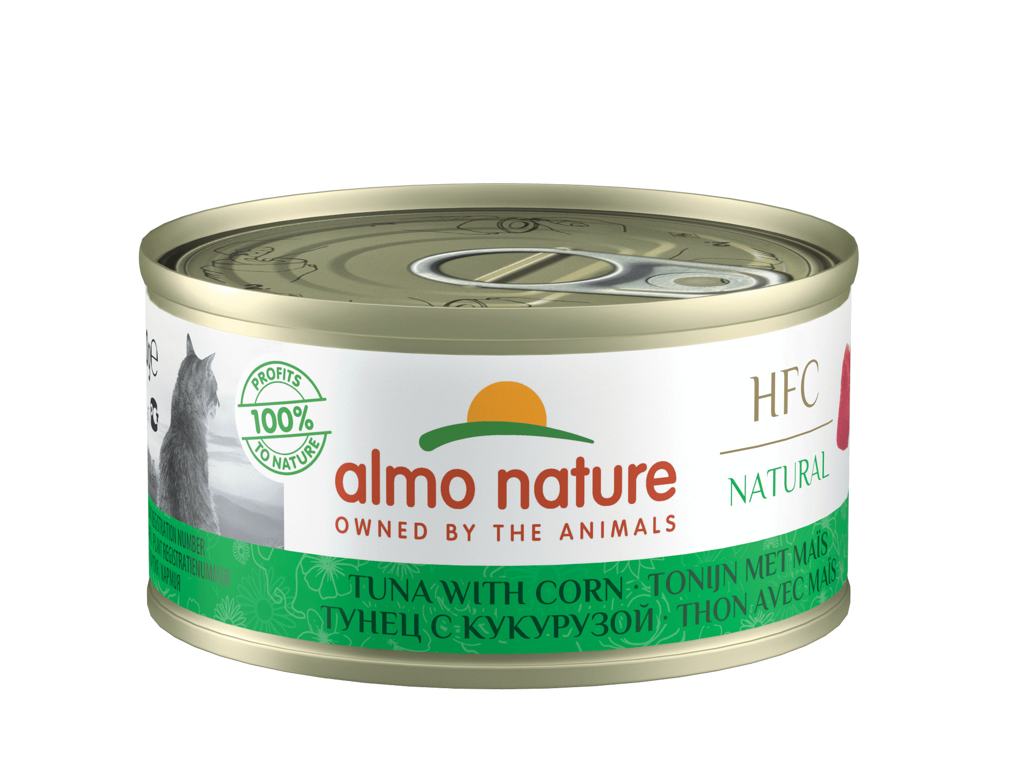 Almo Nature HFC Natural tonfisk med majs våtfoder katt (70 g)