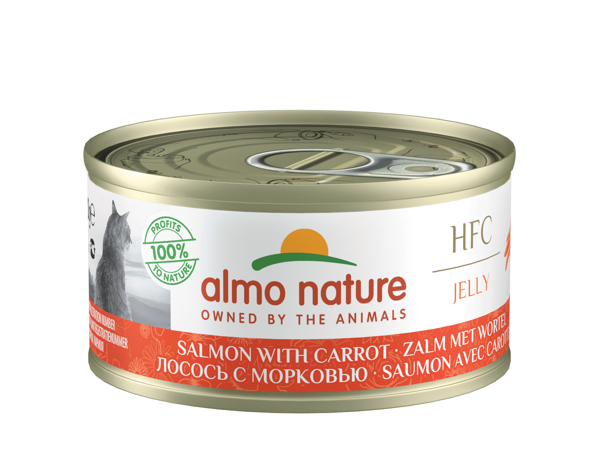 Almo Nature HFC Jelly lax och morot våtfoder katt (70 g)