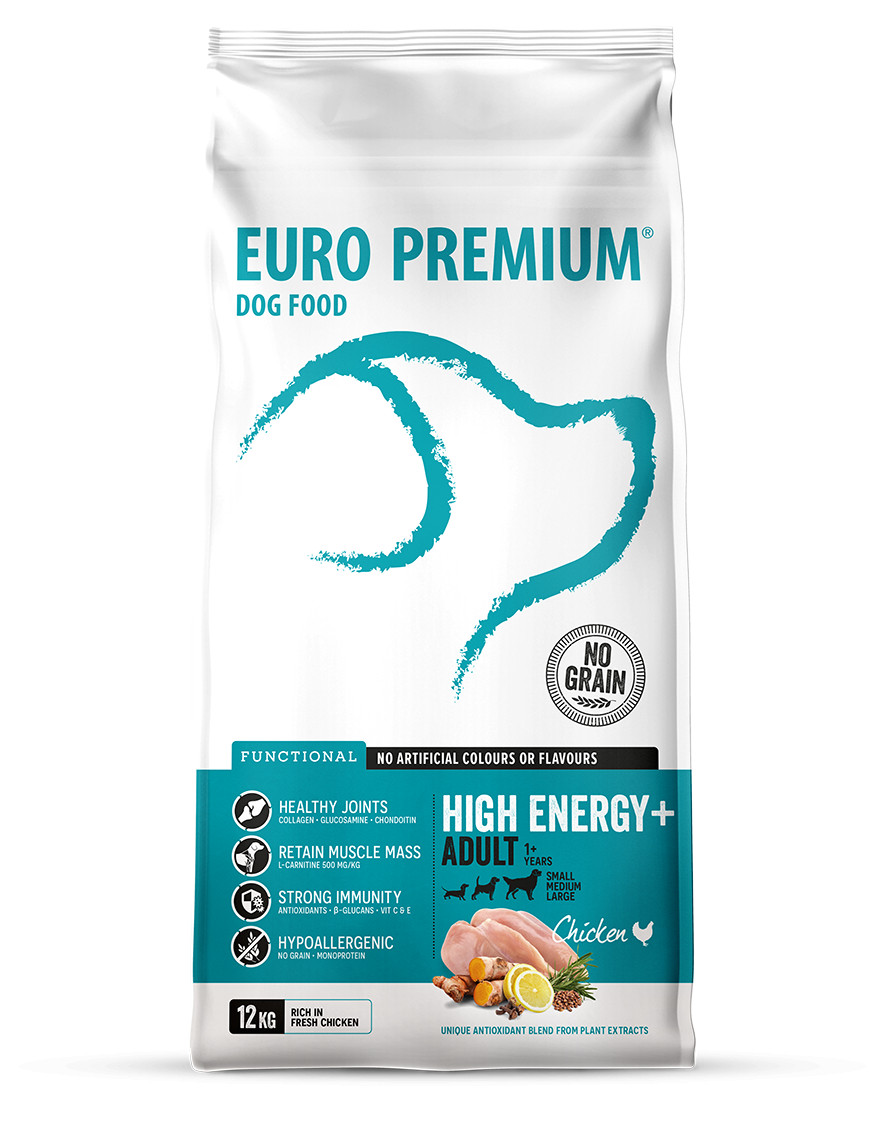 Euro Premium Grain Free Adult High Energy+ Chicken & Potato hundfoder