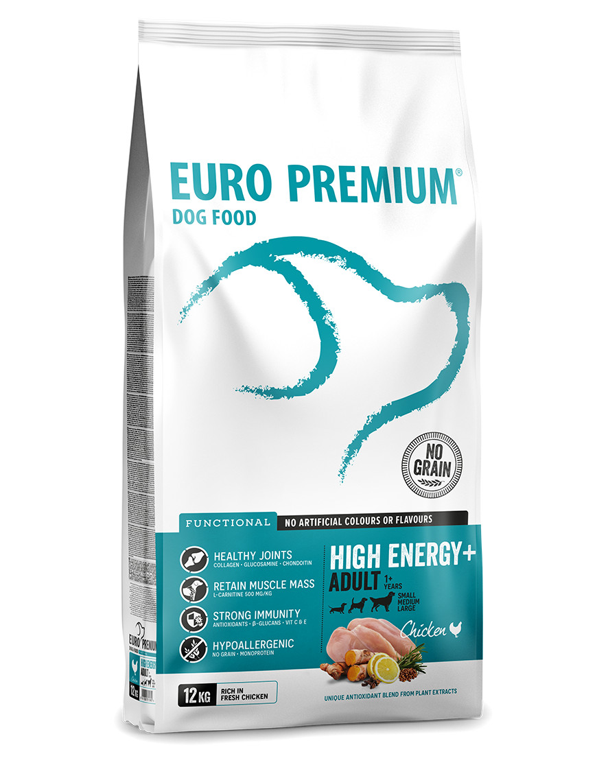 Euro Premium Grain Free Adult High Energy+ Chicken & Potato hundfoder