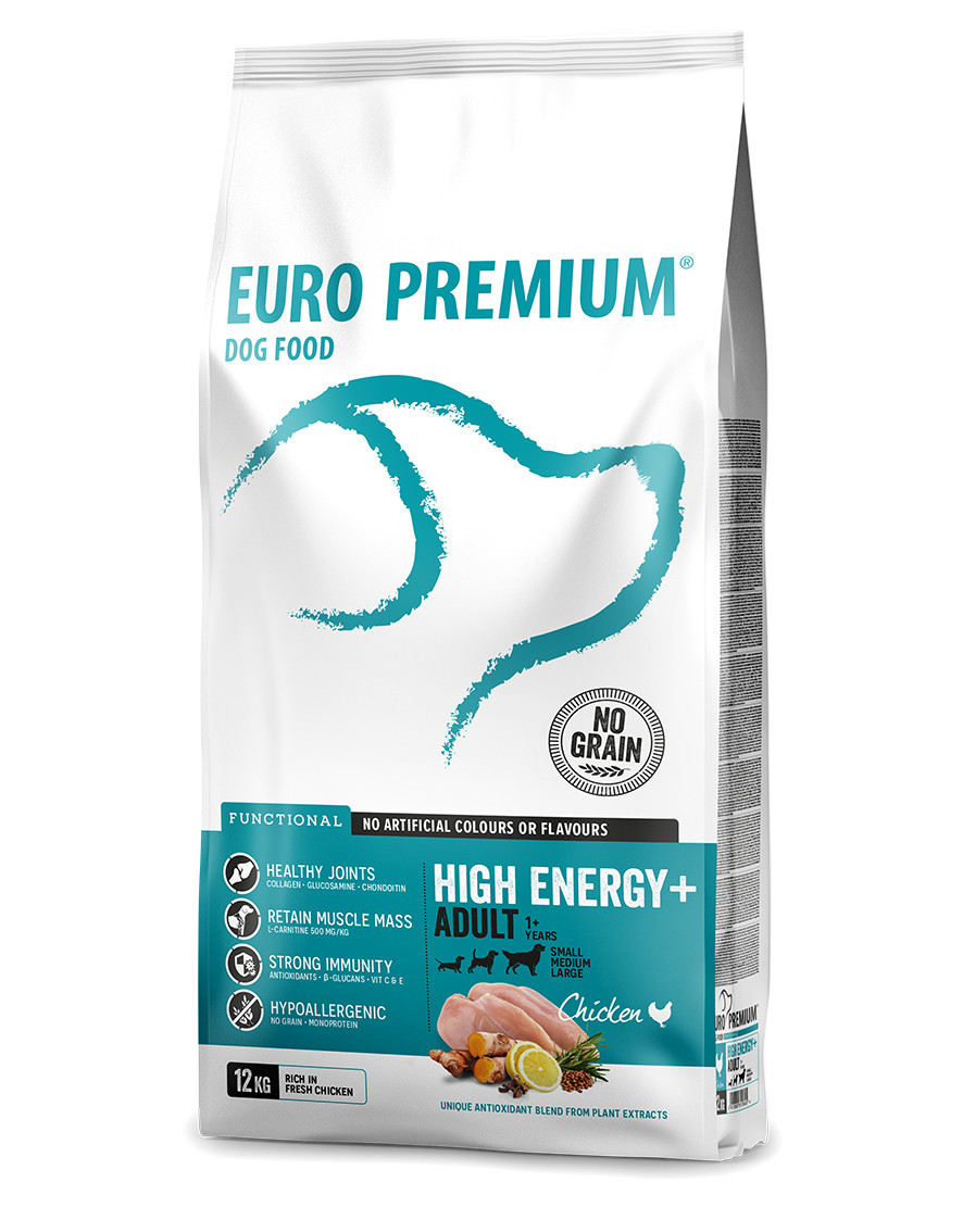 Euro Premium Grain Free Adult High Energy+ Chicken & Potato hundfoder