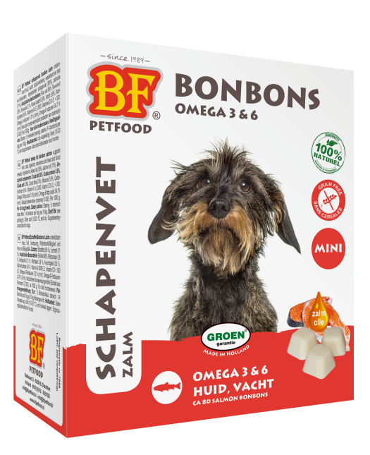 BF Petfood Fårfett Mini bonbons med lax för hundar