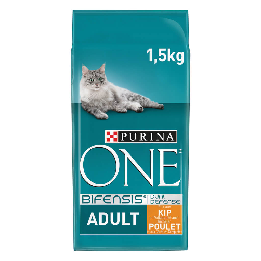 Purina One Adult Kip Volkoren Granen kattenvoer