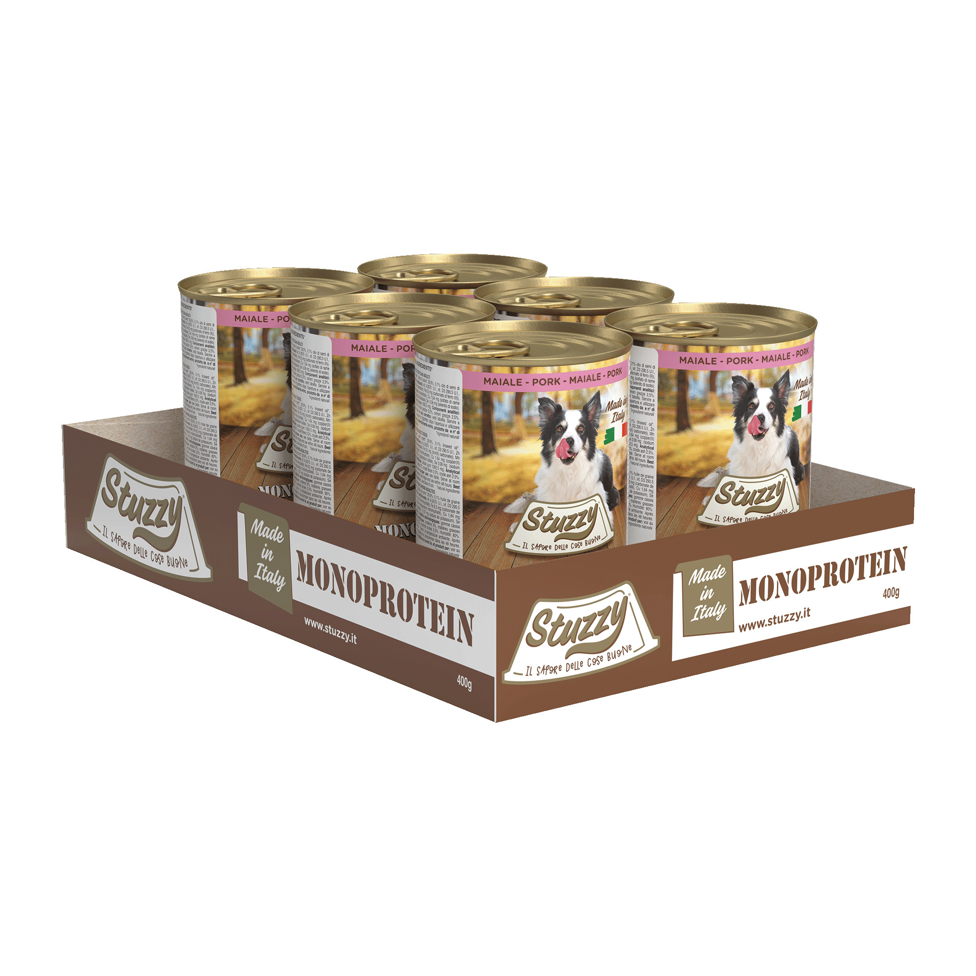 Stuzzy Monoprotein varken natvoer hond 400 g.