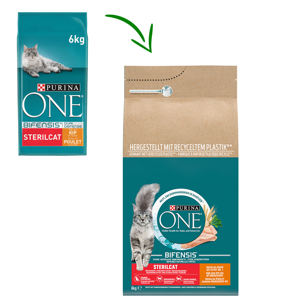 Purina One Sterilcat Kip en Tarwe kattenvoer