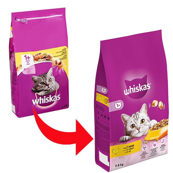 Whiskas Adult 1+ med kyckling kattfoder