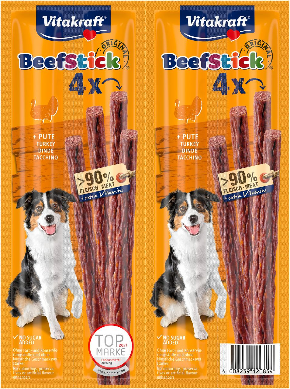 Vitakraft Beefstick med kalkon hundgodis (4 pinnar)