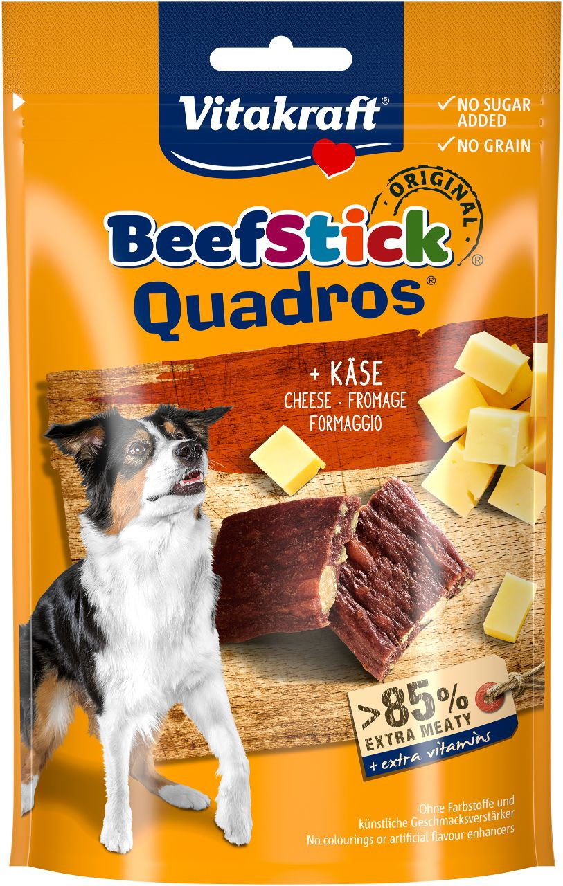 Vitakraft Beef Stick Quadros med ost hundgodis (70 g)