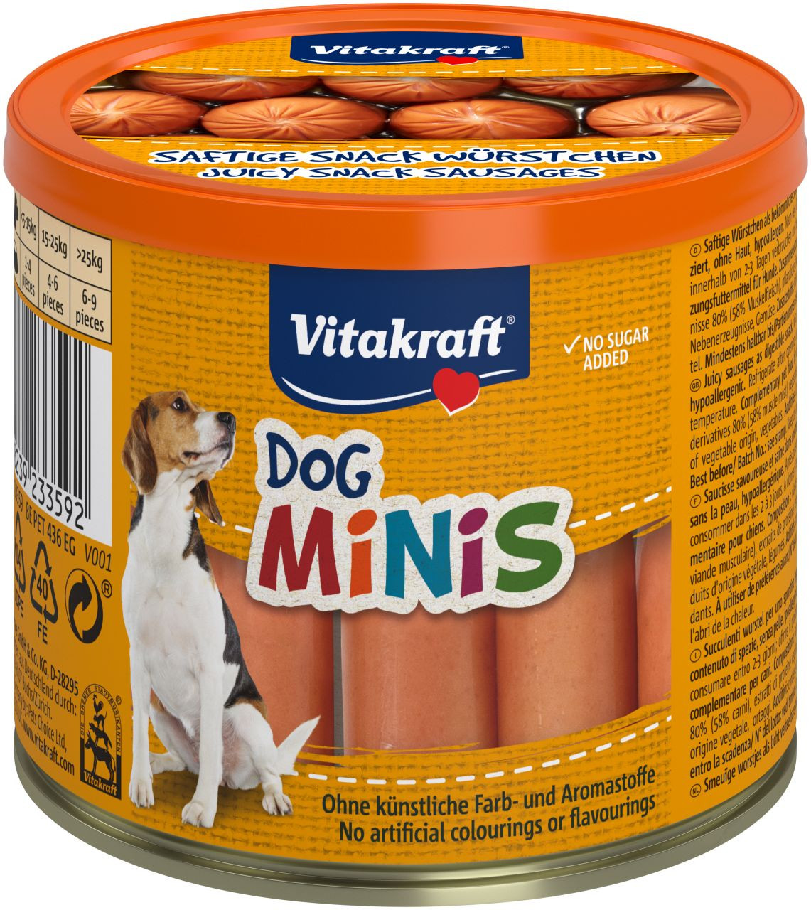 Vitakraft Dog Minis snackskorv för hund (120 g)