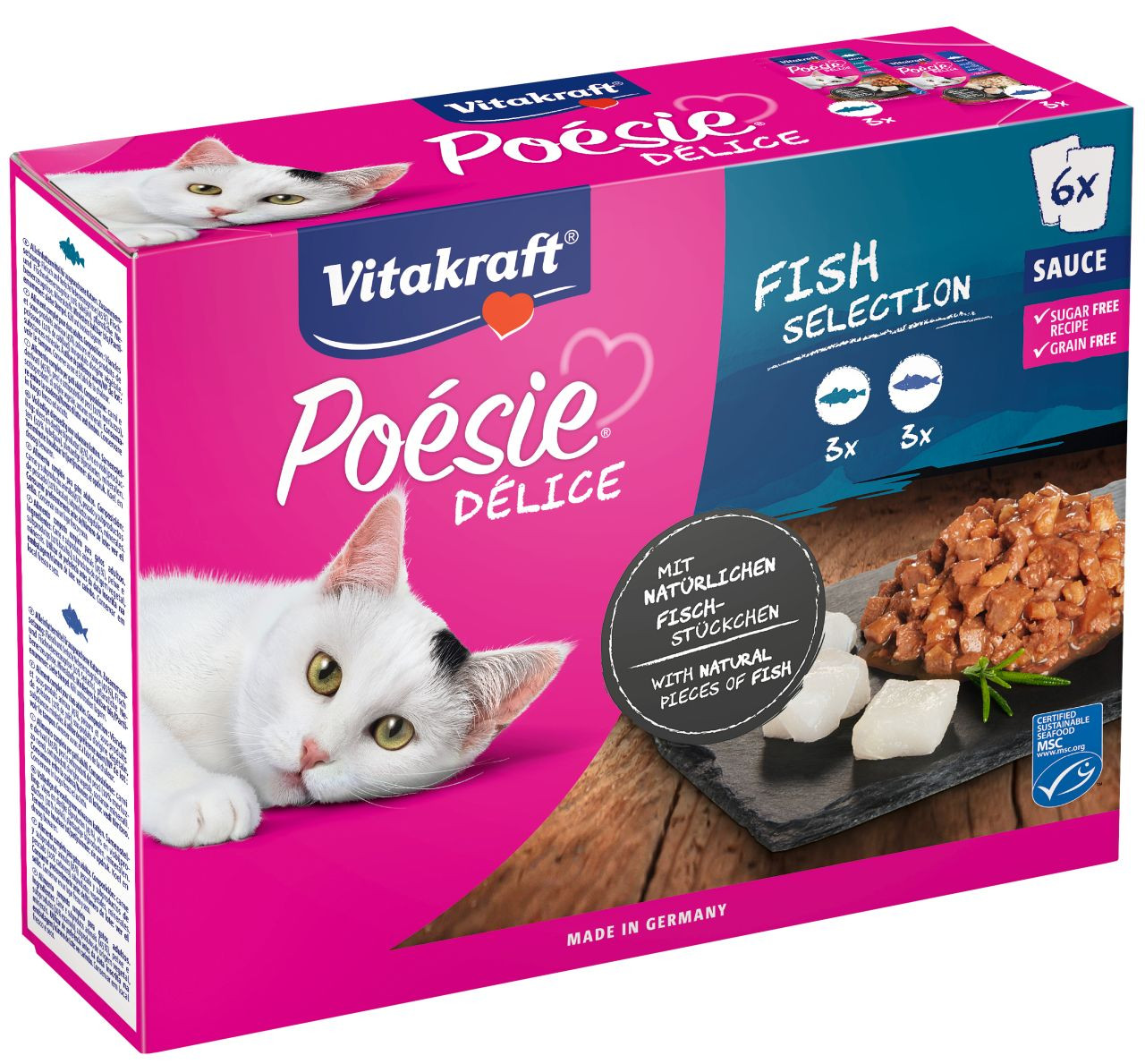 Vitakraft Poésie Délice med fisk våtfoder katt multipack