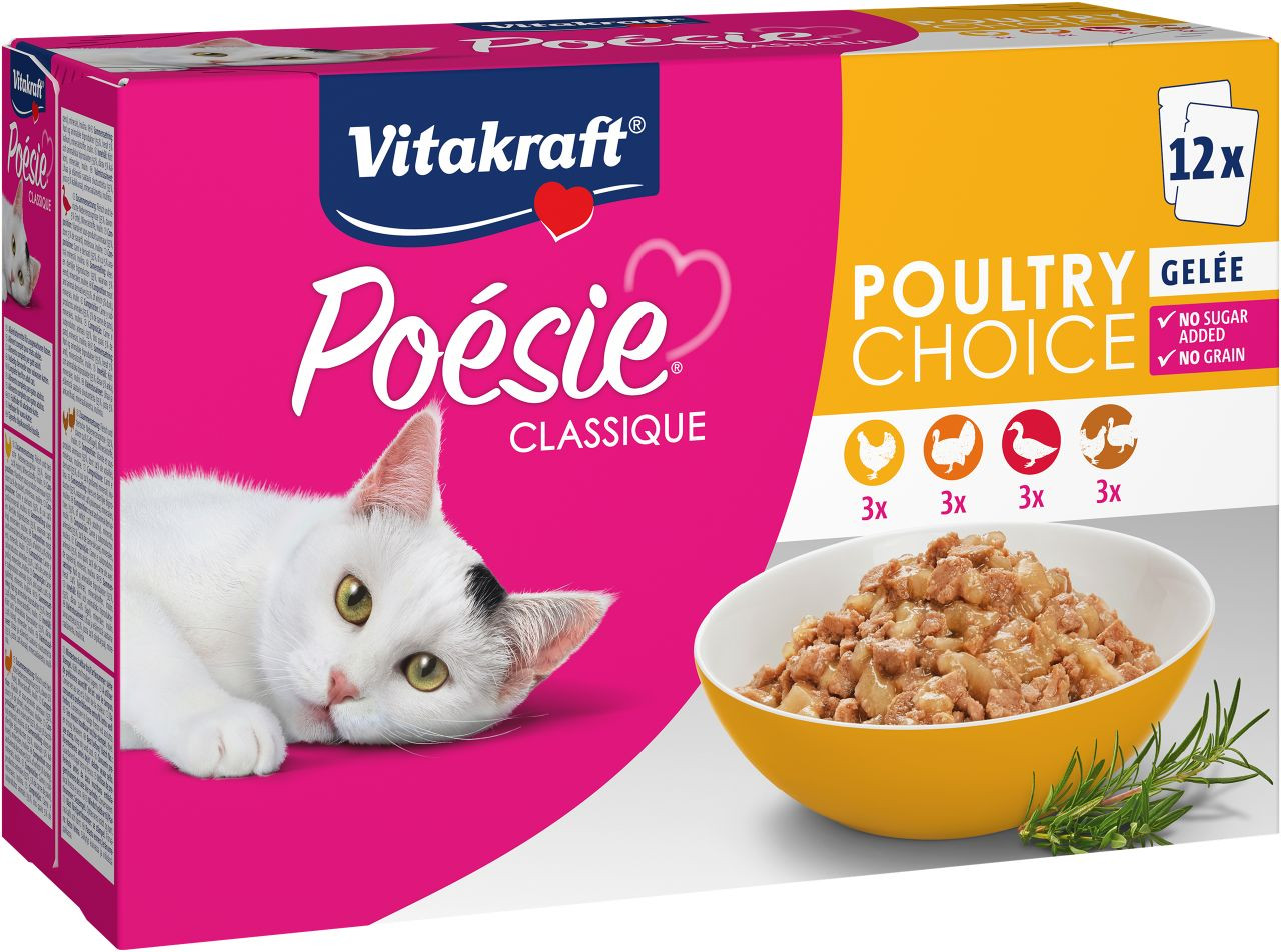 Vitakraft Poésie Classique Poultry Choice i gelé våtfoder katt