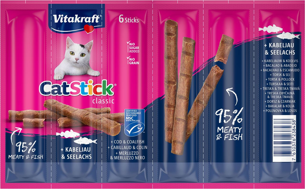 Vitakraft Catstick Classic med torsk och sej kattgodis