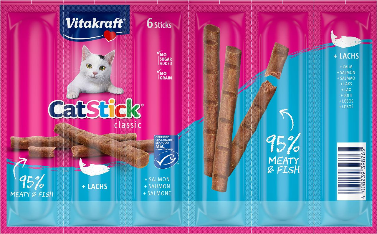 Vitakraft Catstick Classic med lax kattgodis