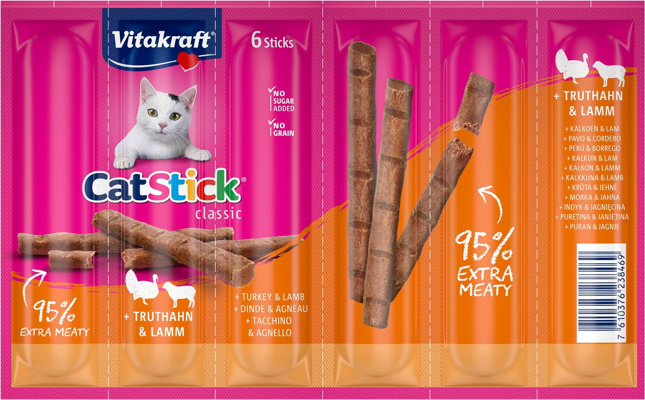 Vitakraft Catstick Classic med kalkon och lamm kattgodis