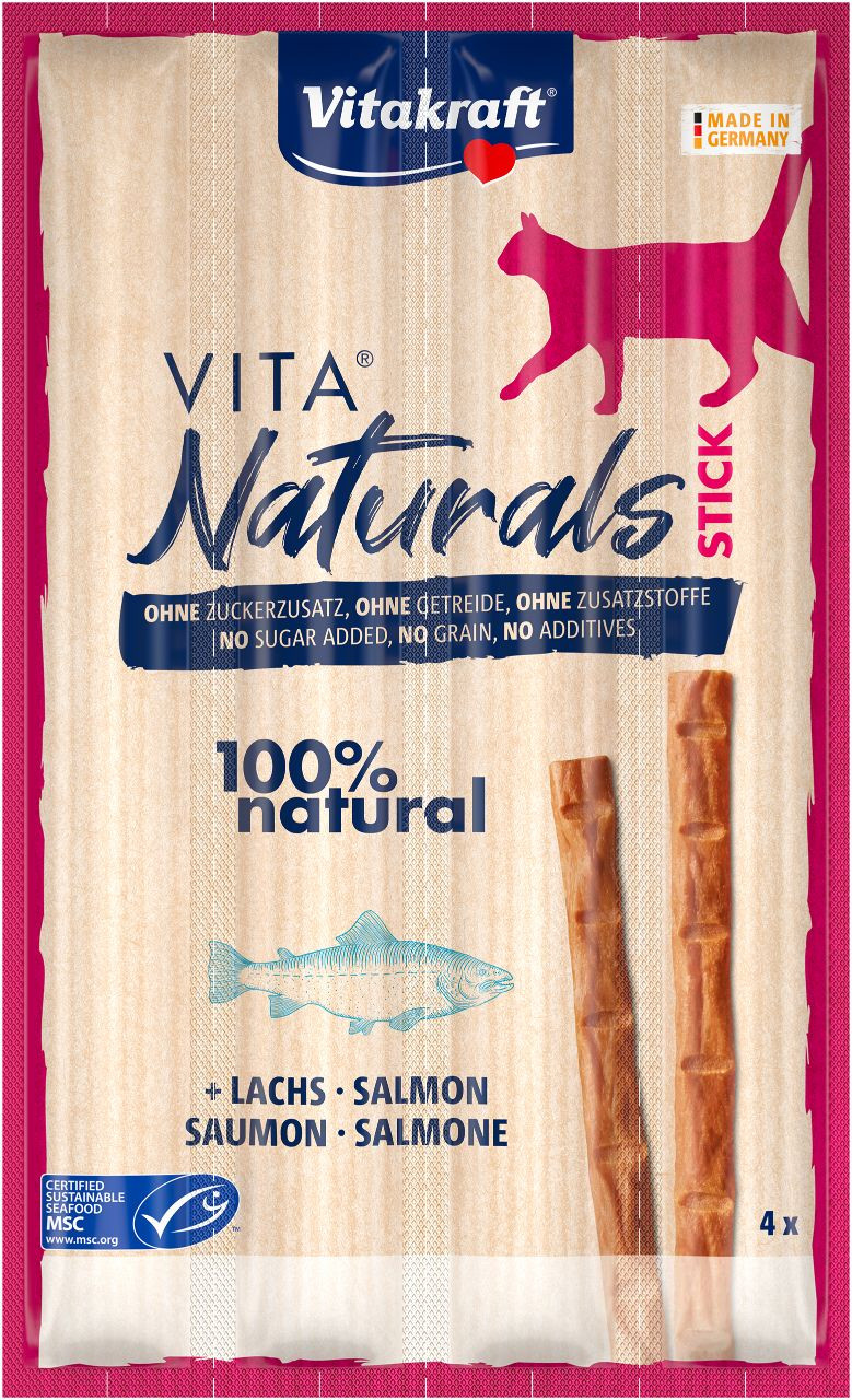 Vitakraft Vita Naturals Stick lax kattgodis (4 bitar)