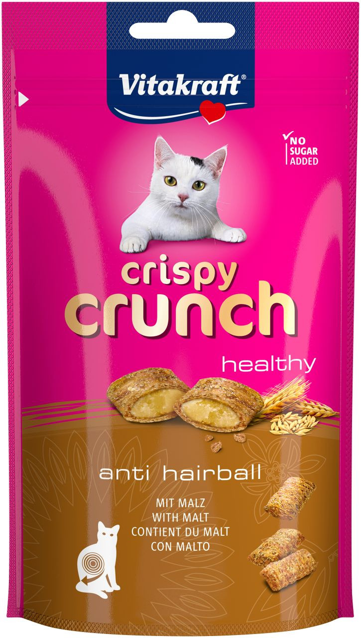 Vitakraft Crispy Crunch anti-hårboll kattgodis (60 g)