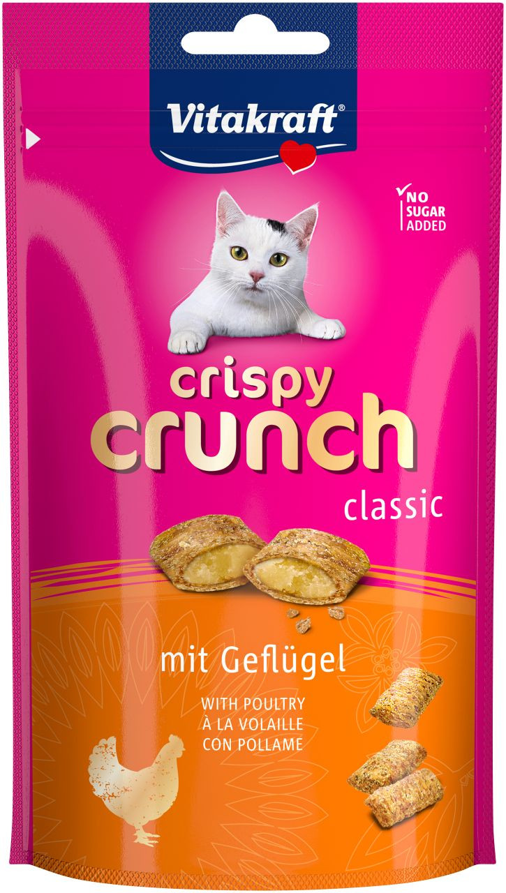 Vitakraft Crispy Crunch Classic med fågel kattgodis (60 g)