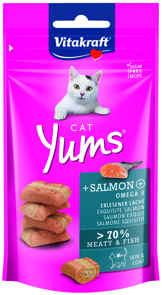 Vitakraft Cat Yums med laxsmak kattgodis (40 g)