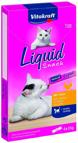 Vitakraft Liquid Snack med kyckling kattgodis (6x15 g)