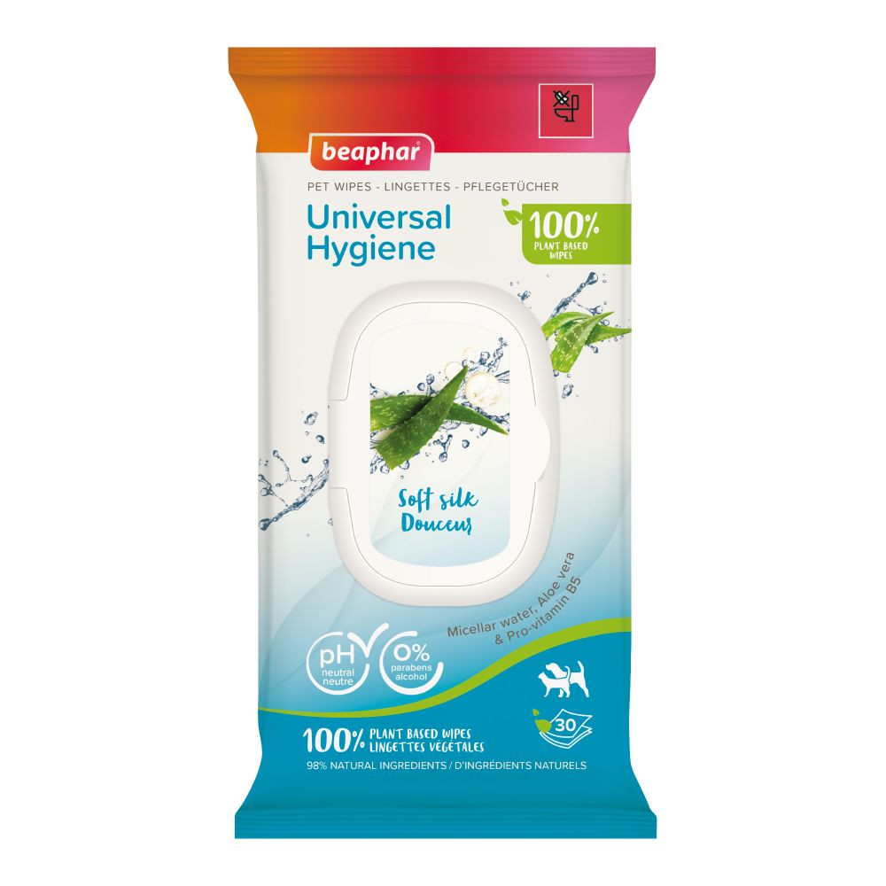 Beaphar Universal Hygiene våtservetter för hund och katt (30 st)