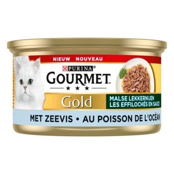 Gourmet Gold Saftiga Delikatesser med havsfisk våtfoder katt (85 g)