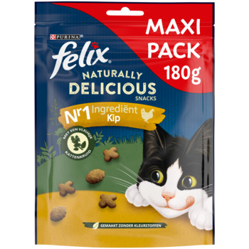 Felix Naturally Delicious med kyckling och en aning kattmynta snacks