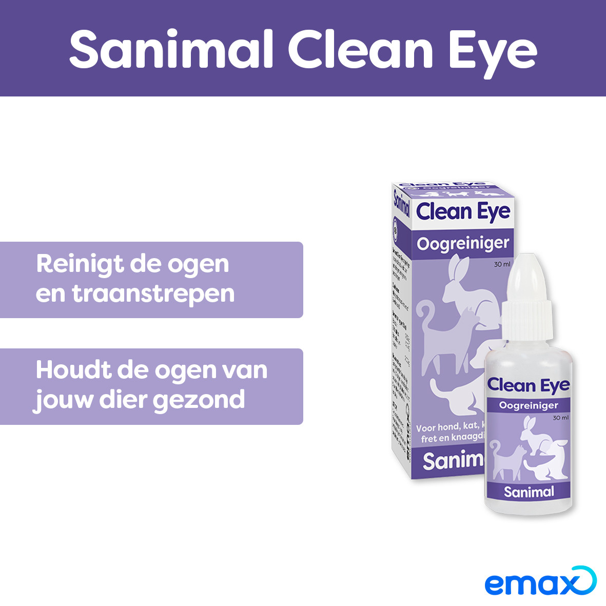 Sanimal Clean Eye ögonrengöring för husdjur