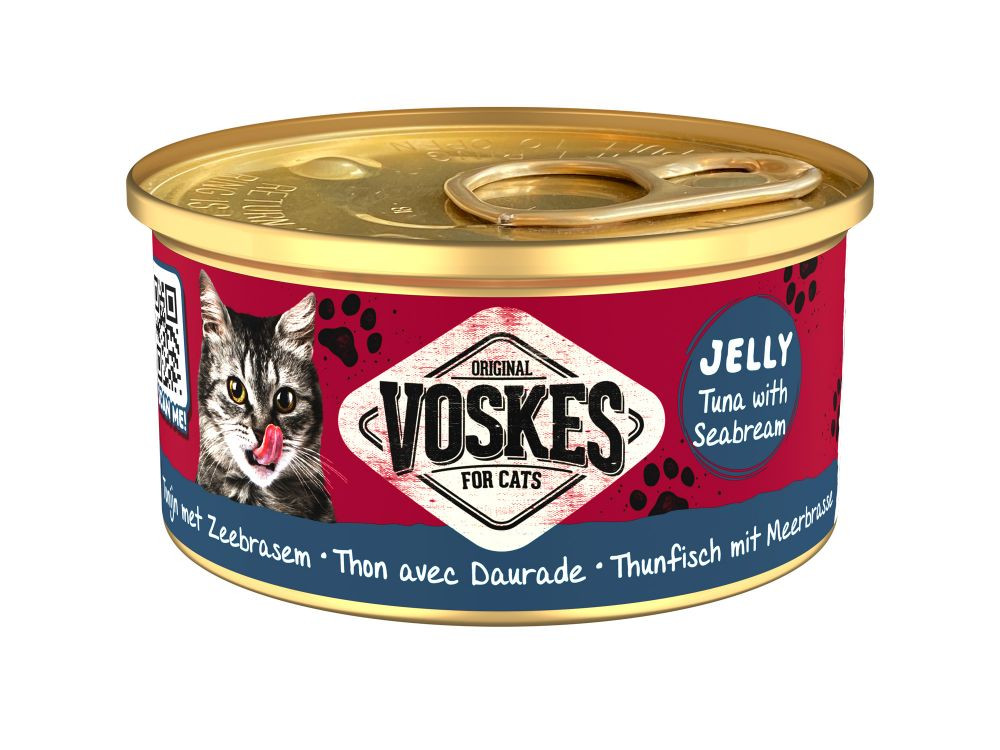 Voskes Jelly tonfisk med rödpagell våtfoder katt