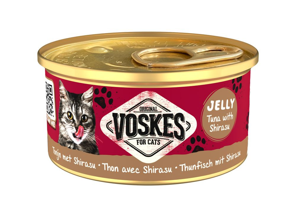 Voskes Jelly tonfisk med Shirasu våtfoder katt