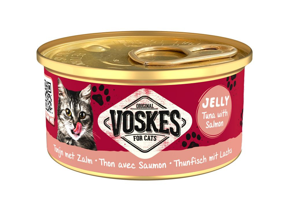 Voskes Jelly tonfisk med lax våtfoder katt