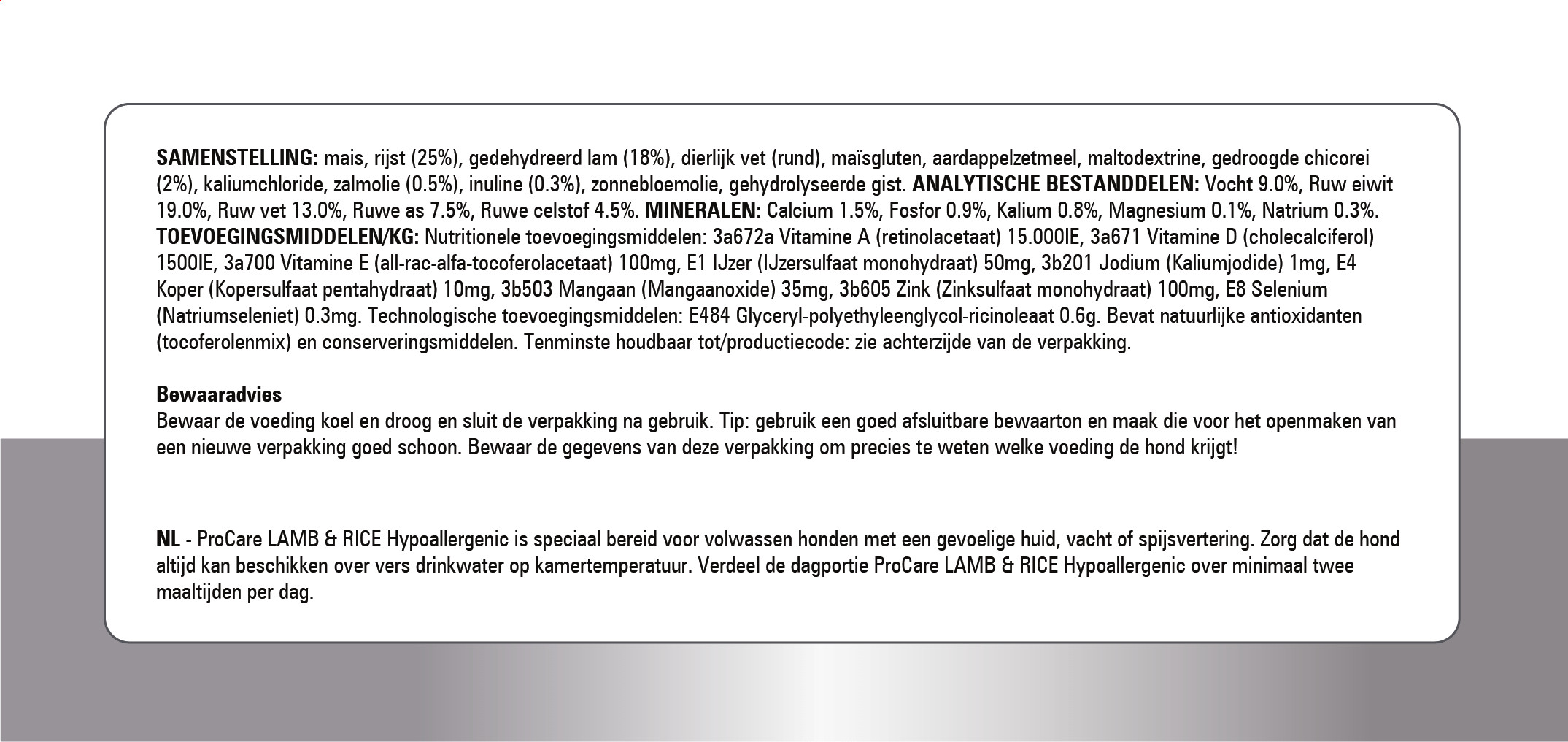 Prins ProCare Hypoallergenic med lamm och ris hundfoder