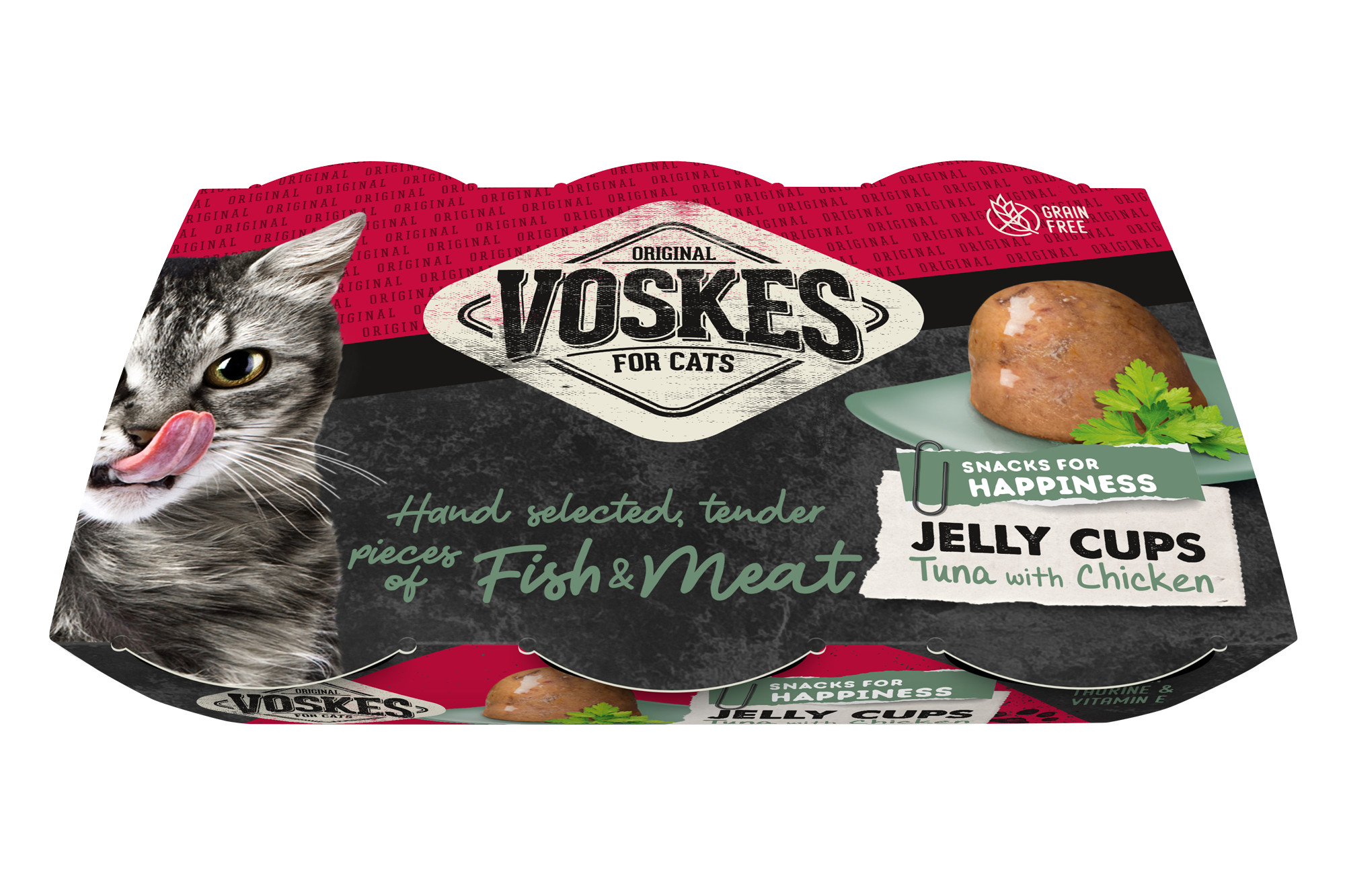 Voskes Jelly Cups tonfisk med kyckling kattgodis